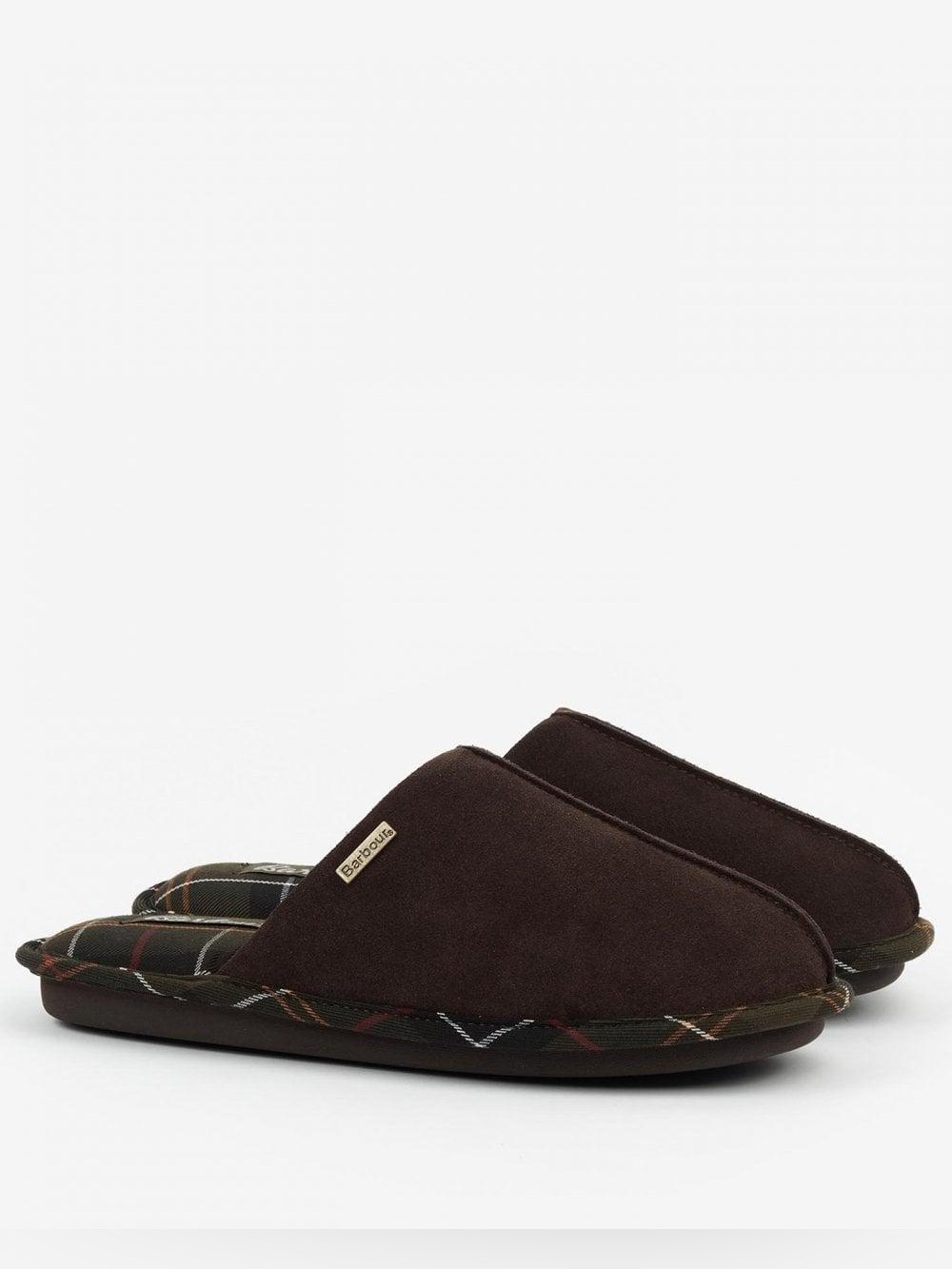 Barbour Simone Womens Slippers in Chocolate Brown